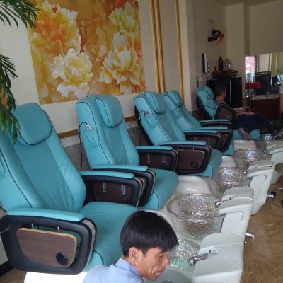 GHẾ NAIL MASSAGE MÀU XANH TẠI HÀ NỘI