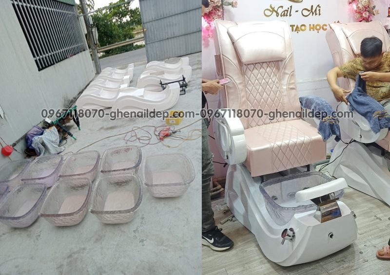 GHẾ PEDICURE MÀU TRẮNG-HÀ NỘI