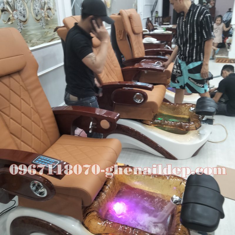 MẪU GHẾ NAIL HÓT NHẤT 2023  I  GHẾ NAIL MÀU NÂU TẠI HÀ NỘI