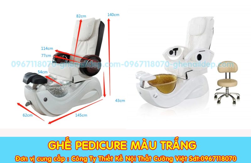 GHẾ PEDICURE MÀU TRẮNG-HÀ NỘI