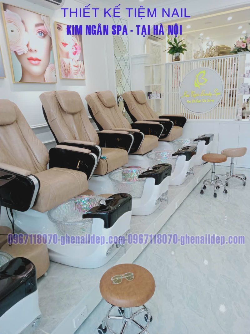 THIẾT KẾ TIỆM NAIL ĐẸP - KIM NGÂN BEAUTY-SPA TẠI HÀ NỘI